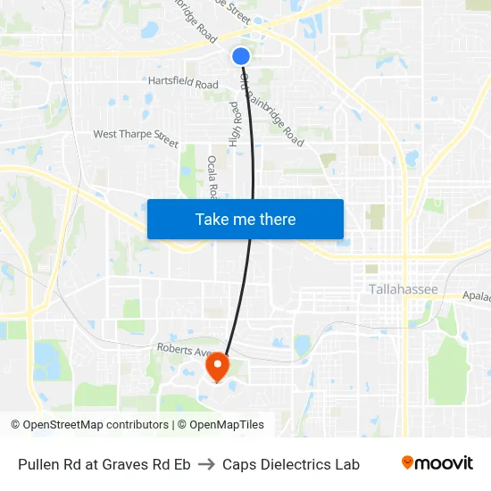 Pullen Rd at Graves Rd Eb to Caps Dielectrics Lab map