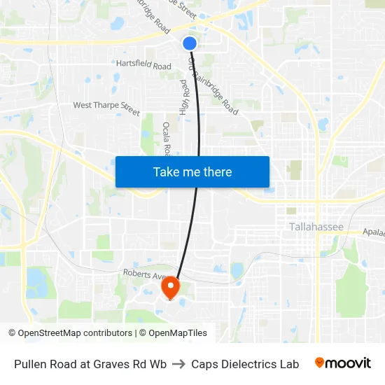 Pullen Road at Graves Rd Wb to Caps Dielectrics Lab map