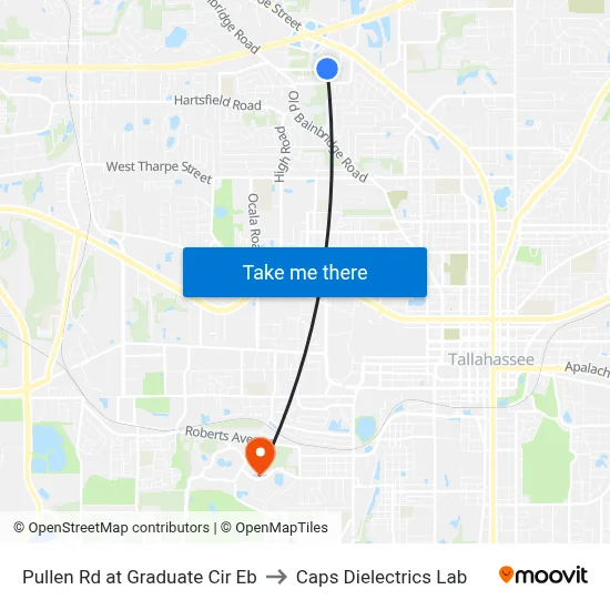 Pullen Rd at Graduate Cir Eb to Caps Dielectrics Lab map
