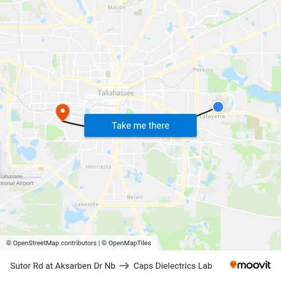 Sutor Rd at Aksarben Dr Nb to Caps Dielectrics Lab map