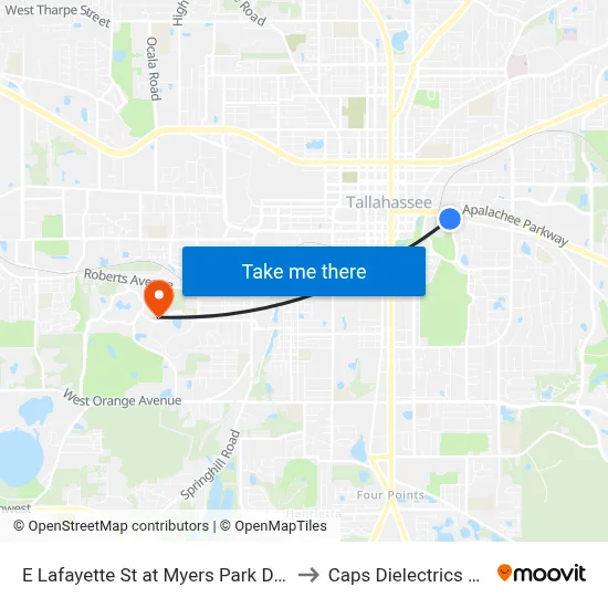E Lafayette St at Myers Park Dr Eb to Caps Dielectrics Lab map