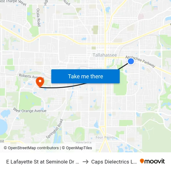 E Lafayette St at Seminole Dr Wb to Caps Dielectrics Lab map