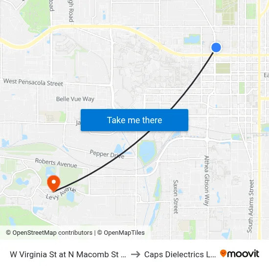 W Virginia St at N Macomb St Wb to Caps Dielectrics Lab map