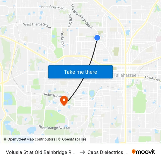 Volusia St at Old Bainbridge Rd Wb to Caps Dielectrics Lab map