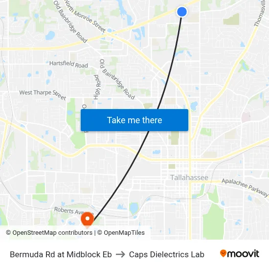 Bermuda Rd at Midblock Eb to Caps Dielectrics Lab map