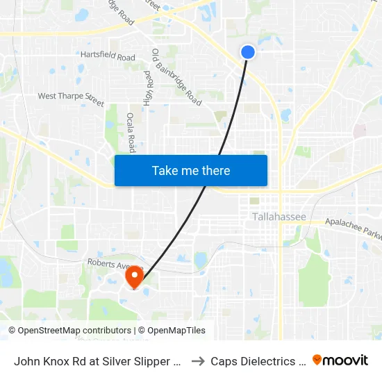 John Knox Rd at Silver Slipper Ln Wb to Caps Dielectrics Lab map