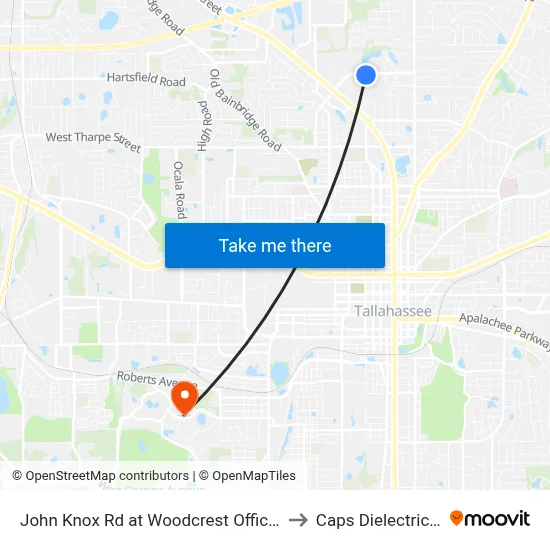 John Knox Rd at Woodcrest Office Park Eb to Caps Dielectrics Lab map
