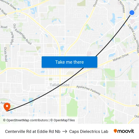 Centerville Rd at Eddie Rd Nb to Caps Dielectrics Lab map