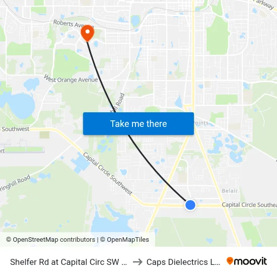 Shelfer Rd at Capital Circ SW Sb to Caps Dielectrics Lab map