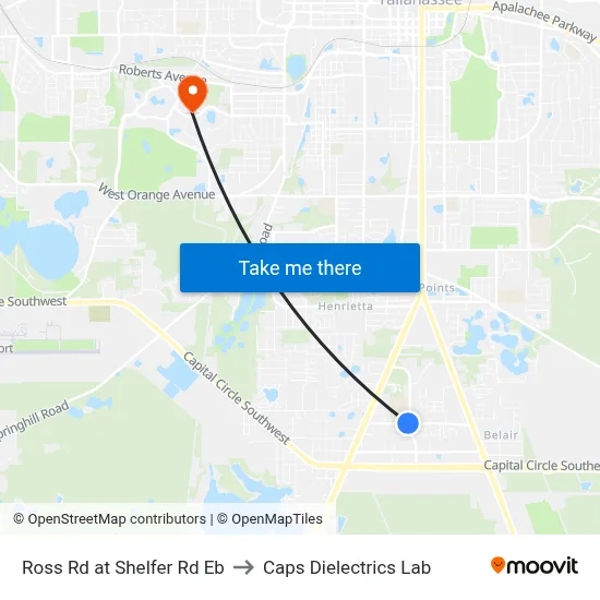 Ross Rd at Shelfer Rd Eb to Caps Dielectrics Lab map