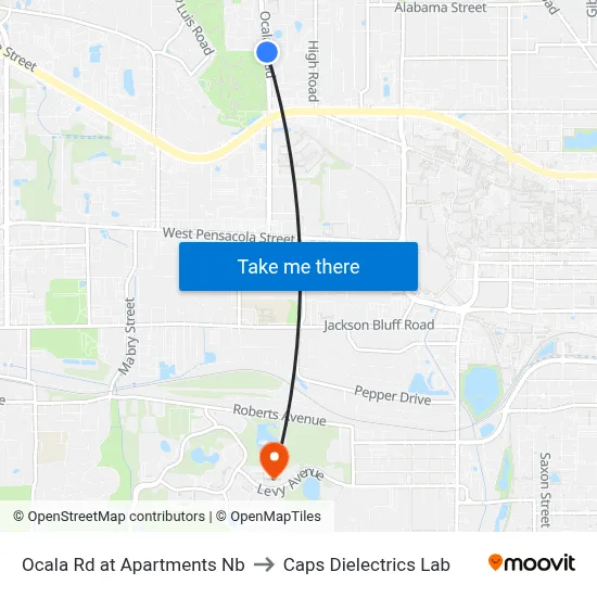 Ocala Rd at Apartments Nb to Caps Dielectrics Lab map