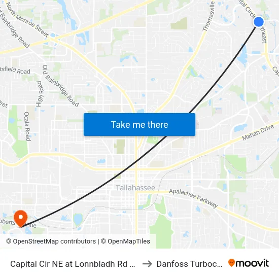 Capital Cir NE at Lonnbladh Rd Sb to Danfoss Turbocor map