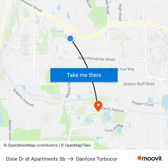 Dixie Dr at Apartments Sb to Danfoss Turbocor map