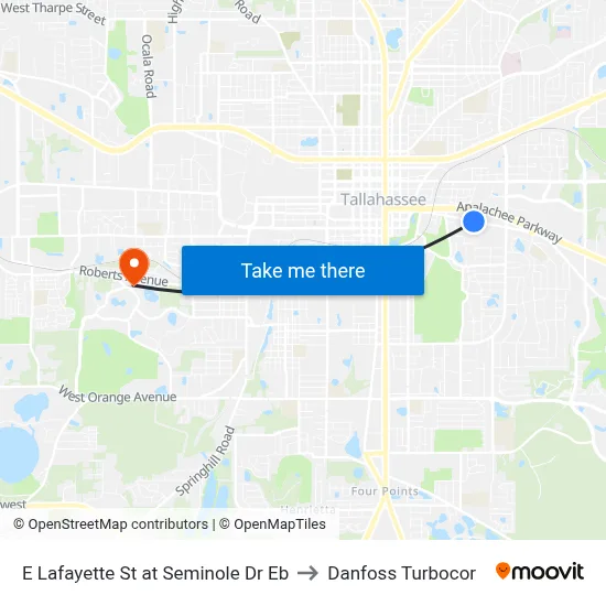 E Lafayette St at Seminole Dr Eb to Danfoss Turbocor map