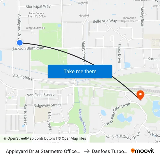 Appleyard Dr at Starmetro Offices Nb to Danfoss Turbocor map