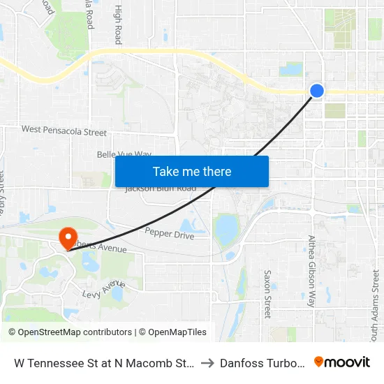 W Tennessee St at N Macomb St Wb to Danfoss Turbocor map