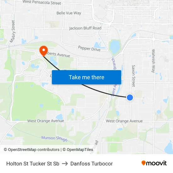 Holton St Tucker St Sb to Danfoss Turbocor map
