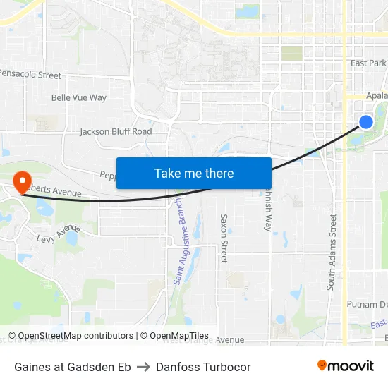 Gaines at Gadsden Eb to Danfoss Turbocor map