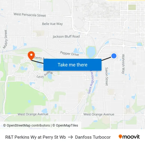 R&T Perkins Wy at Perry St Wb to Danfoss Turbocor map