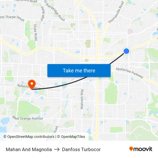Mahan And Magnolia to Danfoss Turbocor map