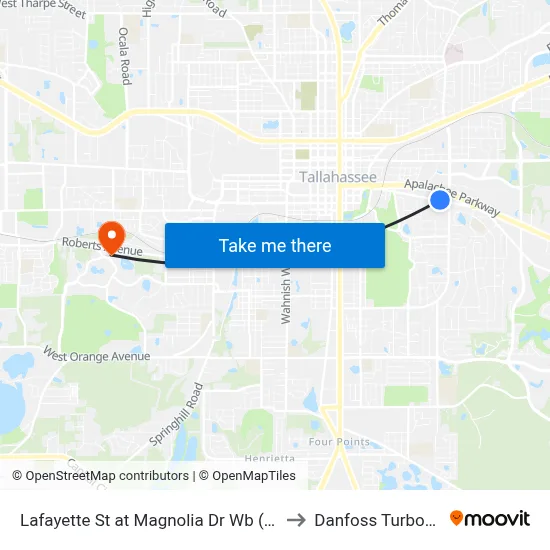 Lafayette St at Magnolia Dr Wb (Far) to Danfoss Turbocor map