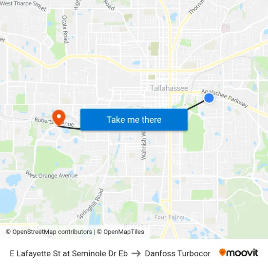 E Lafayette St at Seminole Dr Eb to Danfoss Turbocor map