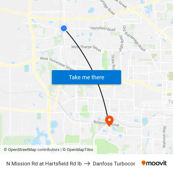 N Mission Rd at Hartsfield Rd Ib to Danfoss Turbocor map