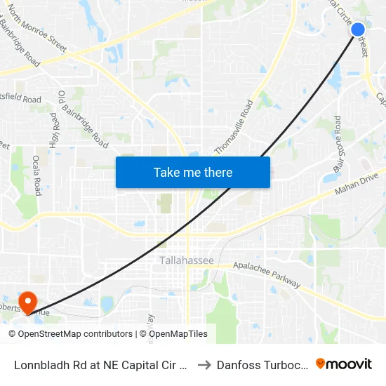 Lonnbladh Rd at NE Capital Cir Nb to Danfoss Turbocor map