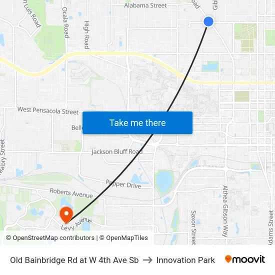 Old Bainbridge Rd at W 4th Ave Sb to Innovation Park map