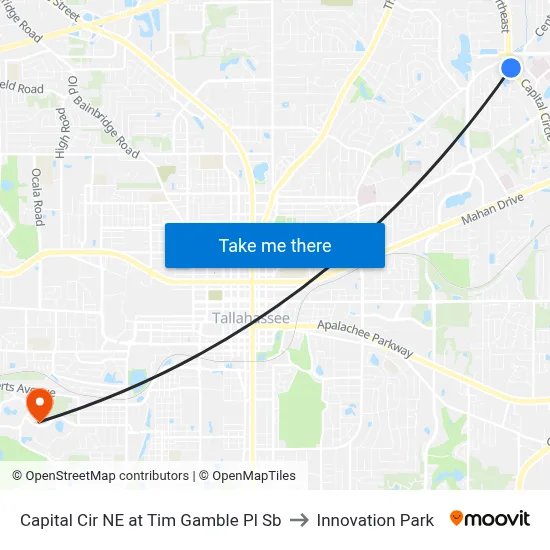 Capital Cir NE at Tim Gamble Pl Sb to Innovation Park map