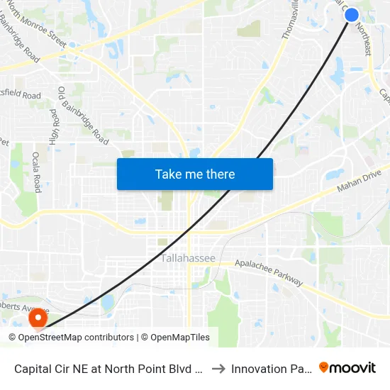 Capital Cir NE at North Point Blvd Sb to Innovation Park map
