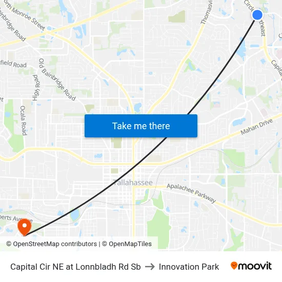 Capital Cir NE at Lonnbladh Rd Sb to Innovation Park map