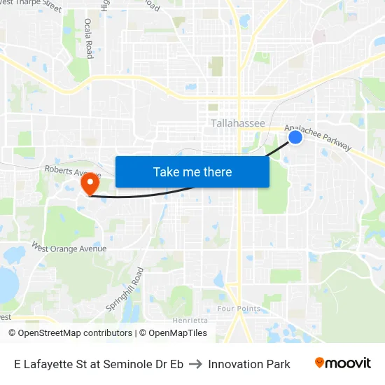 E Lafayette St at Seminole Dr Eb to Innovation Park map