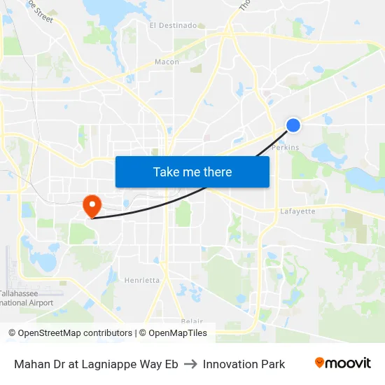 Mahan Dr at Lagniappe Way Eb to Innovation Park map