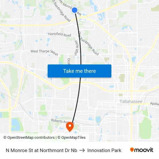 N Monroe St at Northmont Dr Nb to Innovation Park map