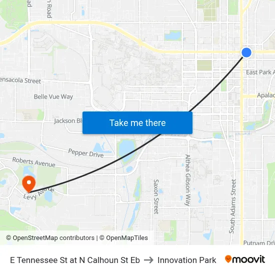 E Tennessee St at N Calhoun St Eb to Innovation Park map