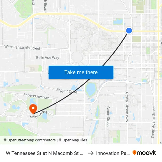 W Tennessee St at N Macomb St Wb to Innovation Park map