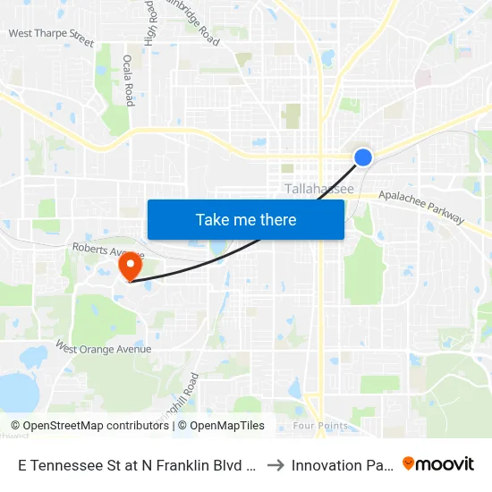 E Tennessee St at N Franklin Blvd Eb to Innovation Park map