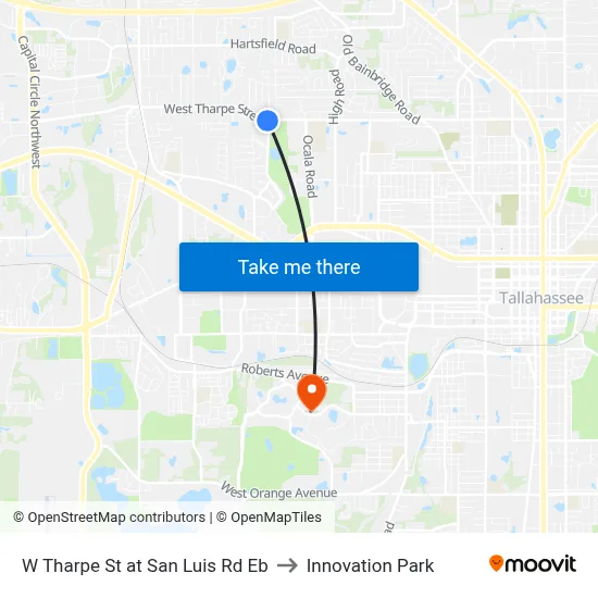 W Tharpe St at San Luis Rd Eb to Innovation Park map