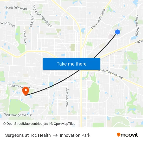 Surgeons at Tcc Health to Innovation Park map
