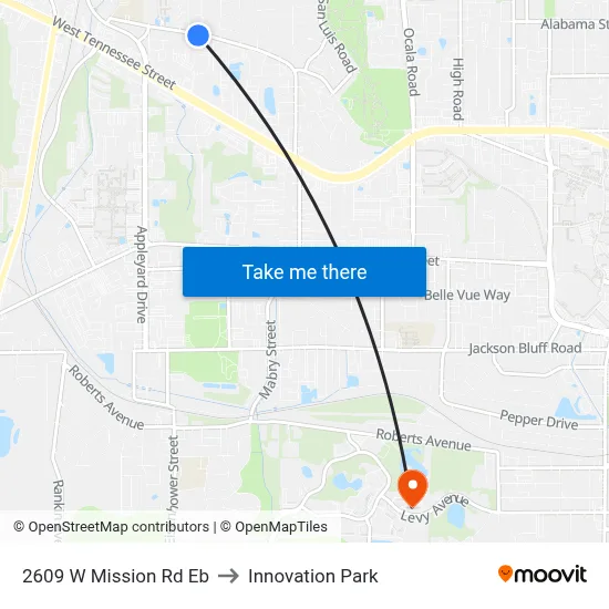 2609 W Mission Rd Eb to Innovation Park map