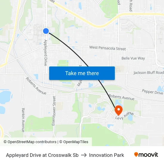 Appleyard Drive at Crosswalk Sb to Innovation Park map