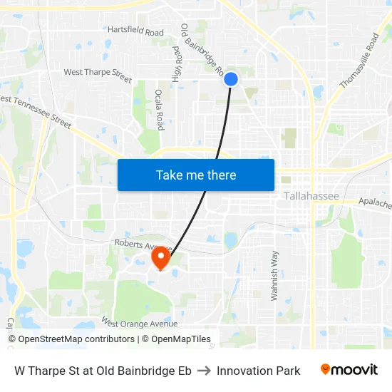 W Tharpe St at Old Bainbridge Eb to Innovation Park map