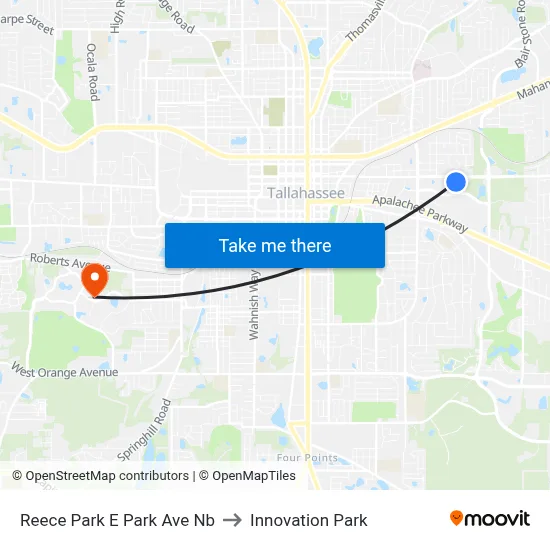 Reece Park E Park Ave Nb to Innovation Park map