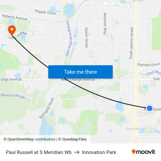 Paul Russell at S Meridian Wb to Innovation Park map