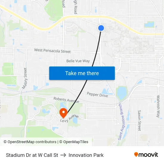 Stadium Dr at W Call St to Innovation Park map