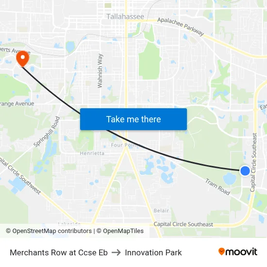Merchants Row at Ccse Eb to Innovation Park map