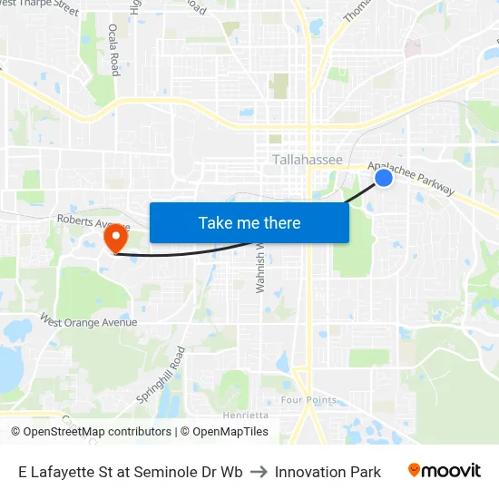 E Lafayette St at Seminole Dr Wb to Innovation Park map