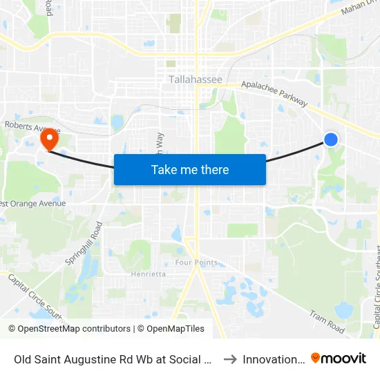 Old Saint Augustine Rd Wb at Social Security Office to Innovation Park map