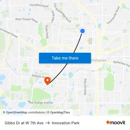 Gibbs Dr at W 7th Ave to Innovation Park map
